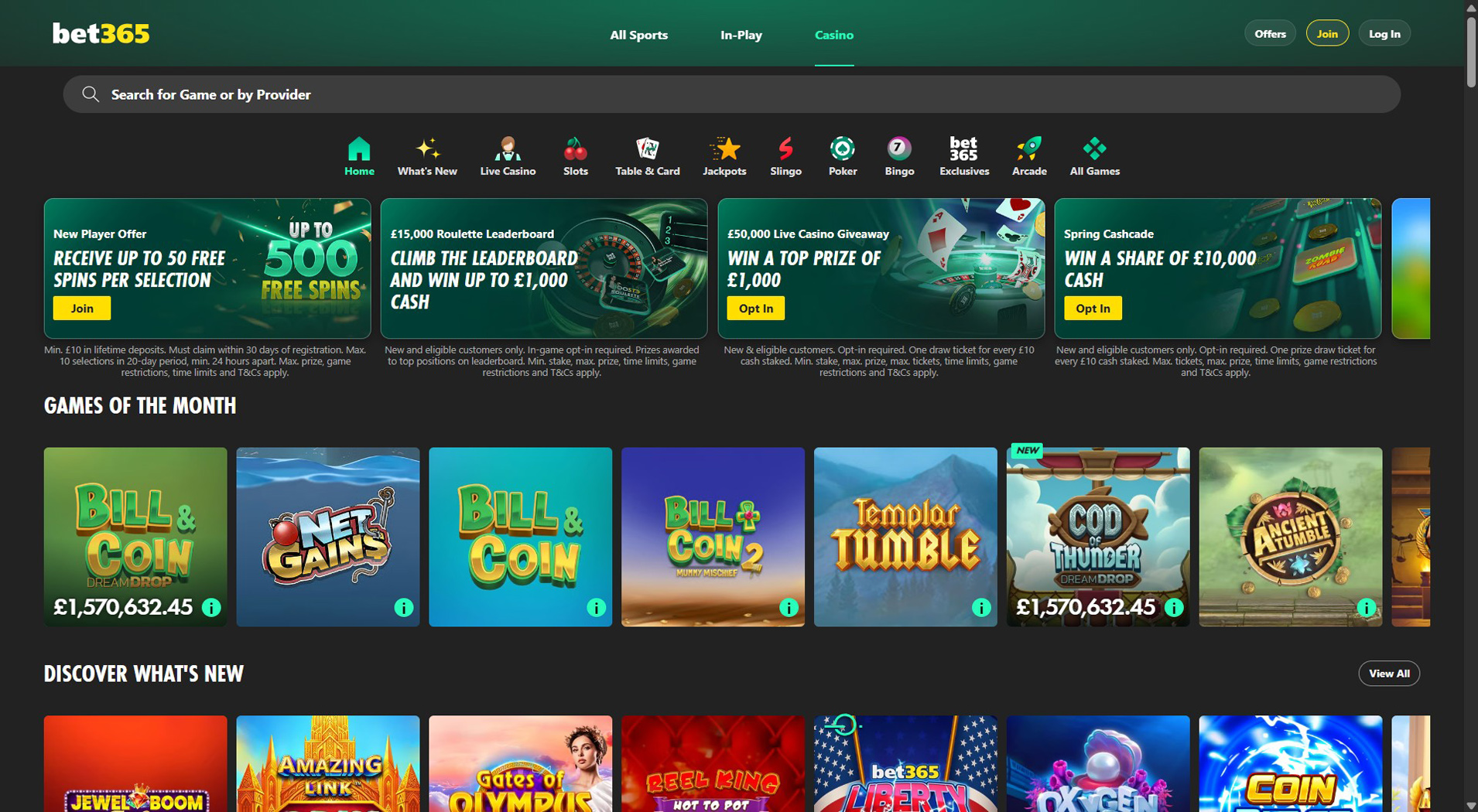 2. bet365 Casino - Fast AstroPay Casino Access