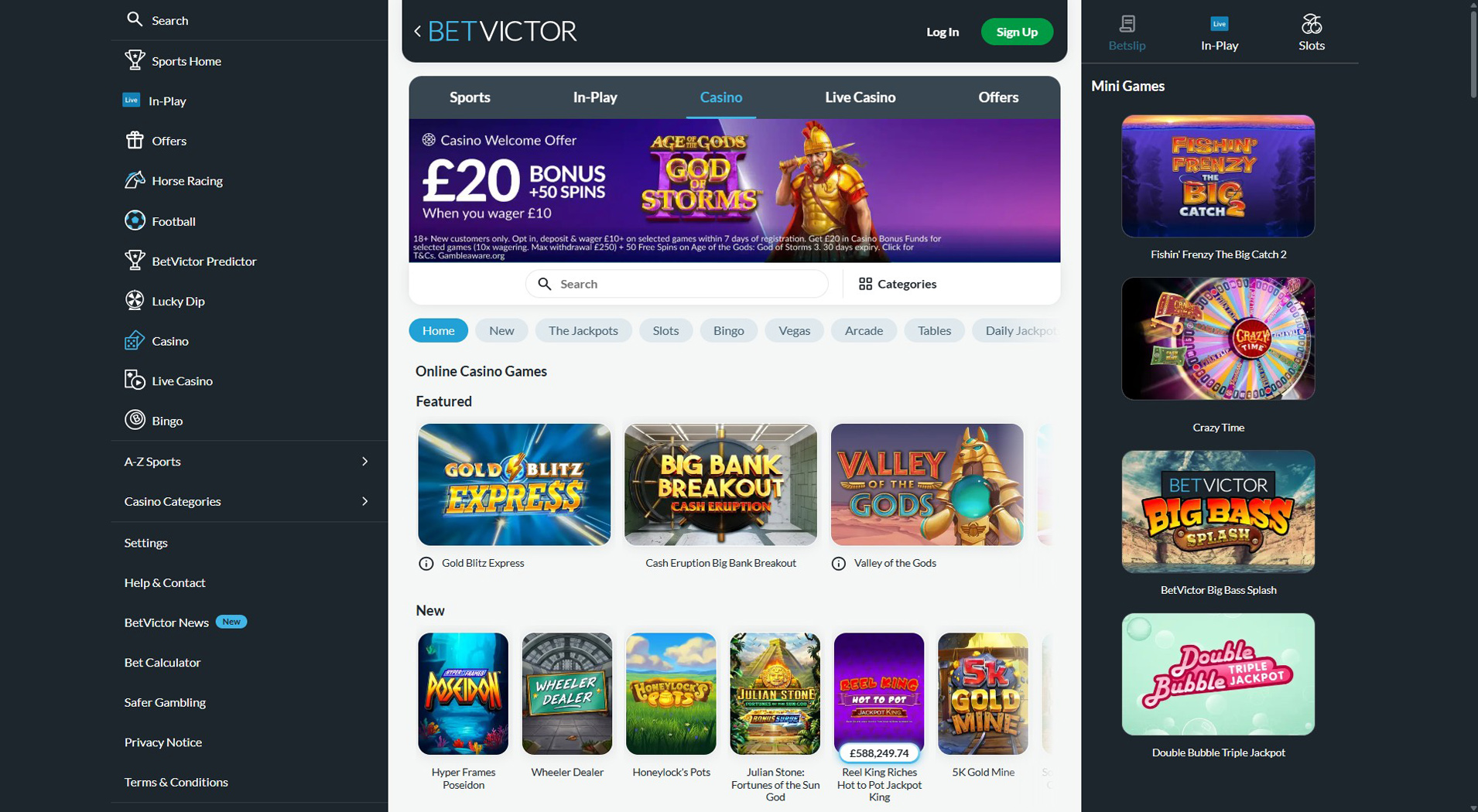 3. BetVictor Casino - Strong AstroPay Casino Value