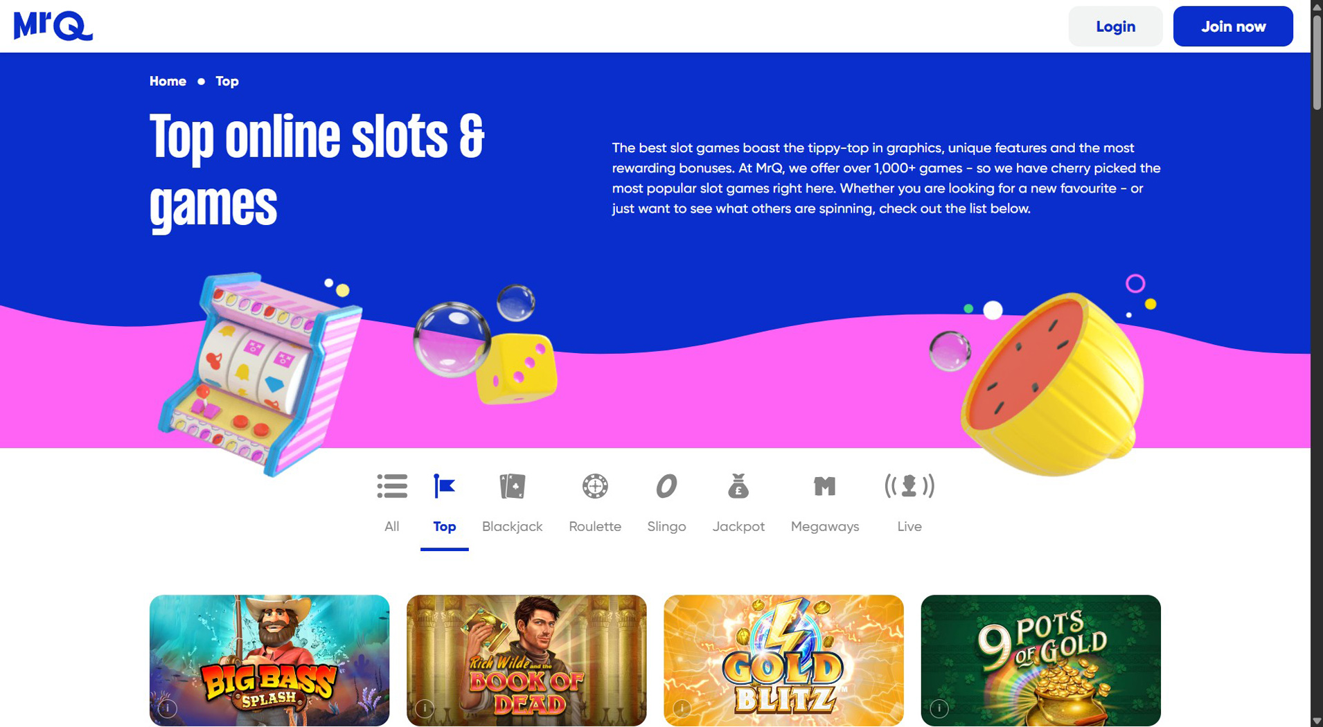 8. MrQ Casino - Popular AstroPay Casino Bonus